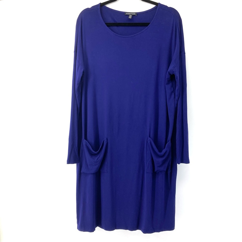 Eileen Fisher Blue Long Sleeve Dress